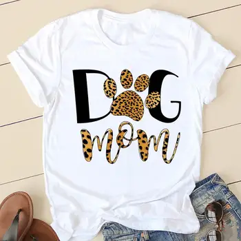 Femeile Stele Labă de Câine Amuzant T-shirt Doamna de Moda de Îmbrăcăminte Maneca Scurta Desene animate Haine de Primavara-Vara de sex Feminin Tee Grafic Tricou