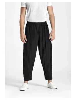 Vara 2022 Noi Bărbați Miyake Pliere Pantaloni de Mari Dimensiuni Liber Și Confortabil de Afaceri Stil Harem Pantaloni Trunchiate Pantaloni