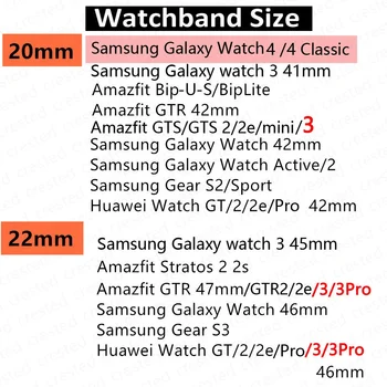 Banda Pentru Samsung Galaxy Watch 4 3 clasic activ 2/Gear S3/S2 Nailon buclă correa Bratara Huawei watch GT 2e pro curea 20mm 22mm