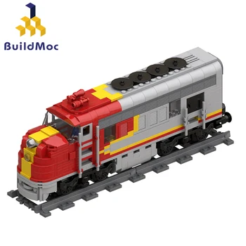 MOC Super Chief Trenuri Locomotive Blocuri Kit Santa Fe Grele de Pasageri de Cale Ferată Vehicul Cărămizi Jucarii pentru Copii