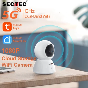 SECTEC Tuya Inteligent 5G Wifi Camera Home Camere de supraveghere Wireless Ip Cam Cu Modul de Confidențialitate Pentru Copil de Sprijin de Protecție de Securitate