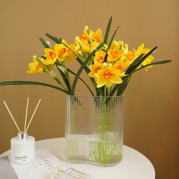 Frumoase Narcise narcise flori decor acasă flori artificiale decorare dormitor flores deco mariage nunta florale albe