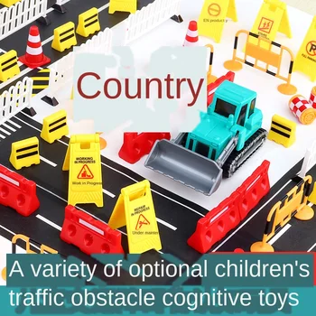 62pcs Accesorii Auto Semn Rutier Trafic Model Jucării Creative Diy Parcare Oraș Script Jucarii Educative pentru Copii Joc Cadou M22
