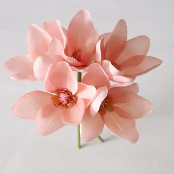 5pcs/lot Magnolia Artificiale Buchet de Flori pentru Acasă Decorare Nunta Fotografie de Recuzită Flori False
