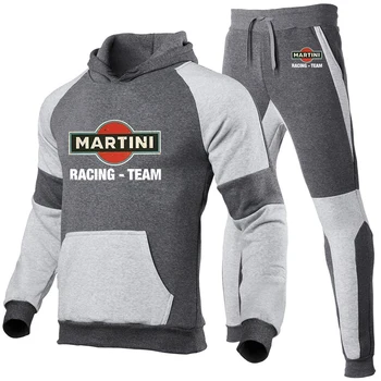 2022 Martini Racing de Imprimare de Moda pentru Bărbați Hoodie Sport Haine de Jogging Trening de Funcționare Costume Sportive+Pant Set 2 buc