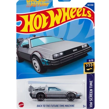 Original Hot Wheels Auto Înapoi În Viitor Dată Aparatul DMC Diecast 1:64 Metal Voiture Vehiculul de Colectare Jucării pentru Copii pentru Băieți Cadou