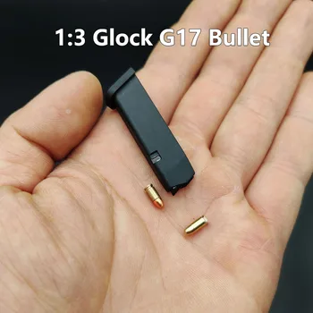 1BUC Model în Miniatură 1:3 Glock G17 Părți Glonț / Revista / Capac / Cutie de Metal Aliaj Mini Pistol de Jucărie Model Accesorii