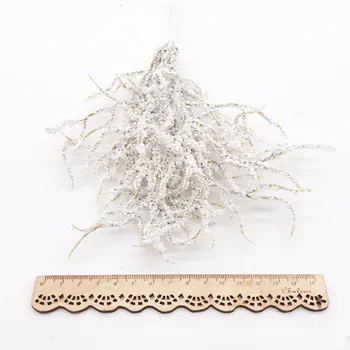 6pcs albe Artificiale Iarbă, Plante Artificiale, Flori pentru Nunta Decor de Crăciun DIY scrapbooking Coroană de flori False