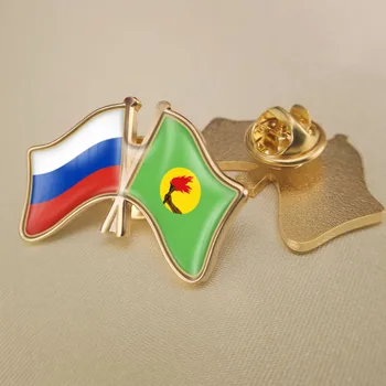 Federația rusă și Zair Trecut Dublu Prietenie Steaguri insigne, Brosa Insigne