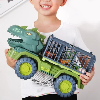 Dinozaur Vehicul Masina De Jucarie Dinozauri De Transport De Transport Auto Camion De Jucărie Inerție Vehicul Jucărie Cu Dinozaur Cadou Pentru Copii