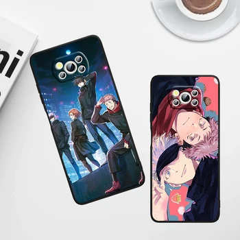 Jujutsu Anime Kaisen Pentru Xiaomi Civi Mi Poco X4 X3 NFC F3 GT M4 M3 M2 X2 F2 C3 Pro 4G 5G Telefonul Negru Capac Caz Capa