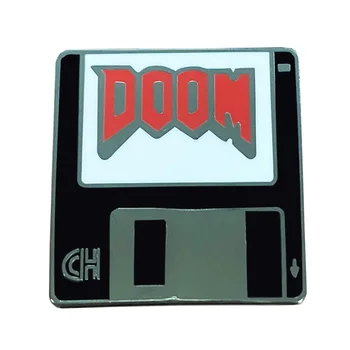 Doom Joc De Email Pin Frumos Floppy Disk Insigna