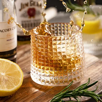 1/2/4PC Rotație Pahar de Whiskey Pahar de Modă Veche Pentru Băut Whisky Scotch Whisky, Cocktail-uri se Agită Cupa Personalitate Creatoare