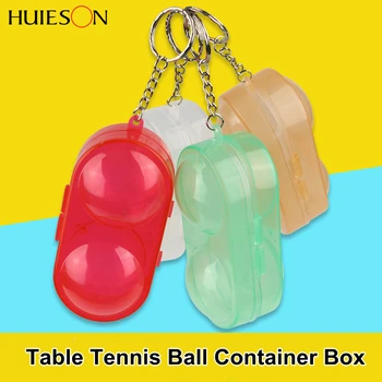 Huieson Minge de Tenis de Masa Recipient Cutie de Plastic Greu de Caz Minge de Ping-Pong Cutie de Depozitare cu Breloc Tenis de Masă Accesorii Cadou